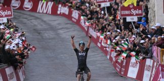 Gianni Moscon kompanem Michała Kwiatkowskiego na trasie Strade Bianche