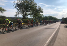 Protest kolarzy podczas Skoda-Tour de Luxembourg