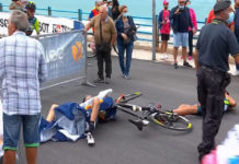Giro d’Italia 2020: „Latające barierki” przyczyną wypadku Luki Wackermanna