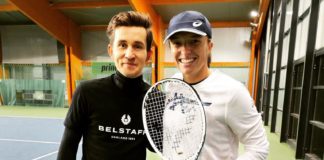 Michał Kwiatkowski zagrał w tenisa z Igą Świątek