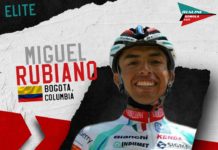 Zwycięzca etapu Giro d’Italia Miguel Rubiano w Bialini Gomola CCN