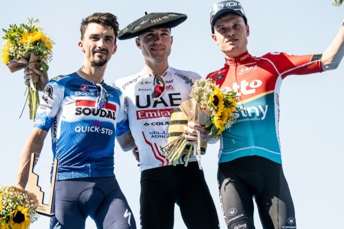 Julian Alaphilippe, Marc Hirschi, Lennert Van Eetvelt