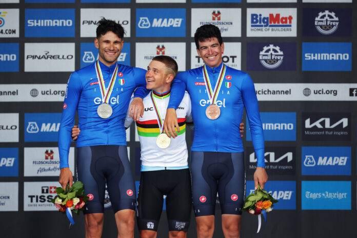 Filippo Ganna Remco Evenepoel Edoardo Affini