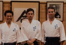 Ćwiczenia z aikido i nauka gry na tradycyjnym instrumencie przed Saitama Criterium 2024