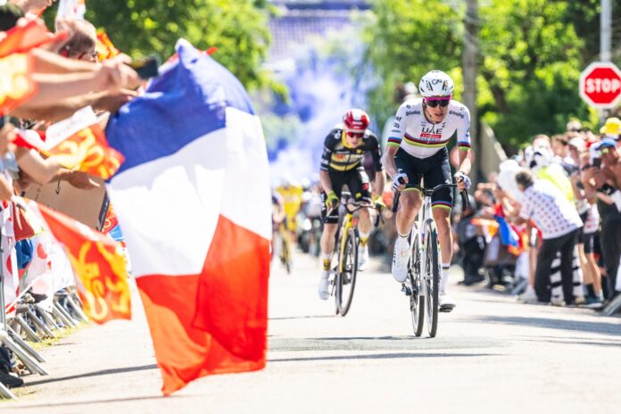 pogacar vingegaard tour de france 2025
