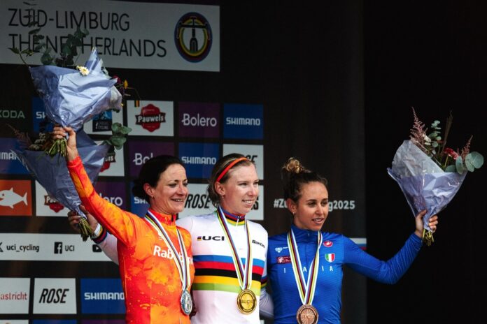 kobiece podium na gravelowych mistrzostwach świata