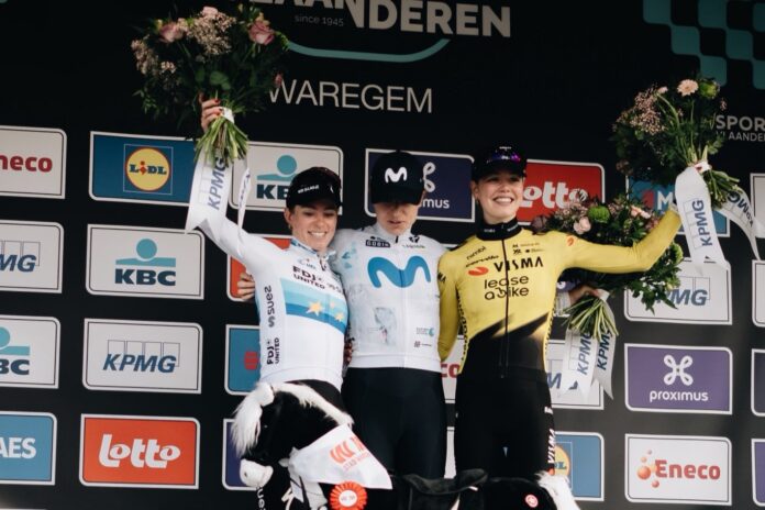 Marlen Reusser na podium Dwars door Vlaanderen 2026