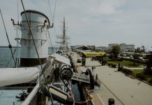 Inauguracja pierwszego etapu 83. Tour de Pologne UCI WorldTour na ,,ORP Błyskawica”